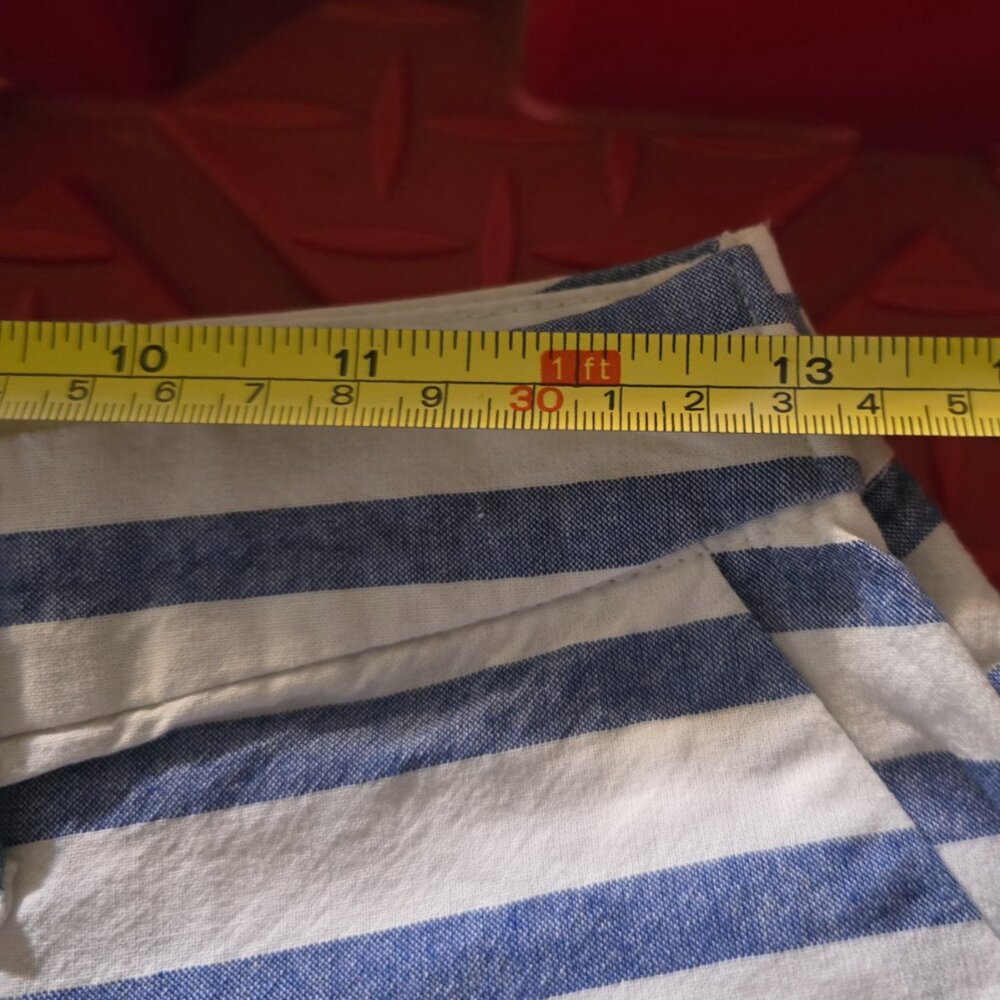 Old Navy Blue White Striped Linen Blend Everyday Shorts Women's Size 0 Coastal - Picture 5 of 9